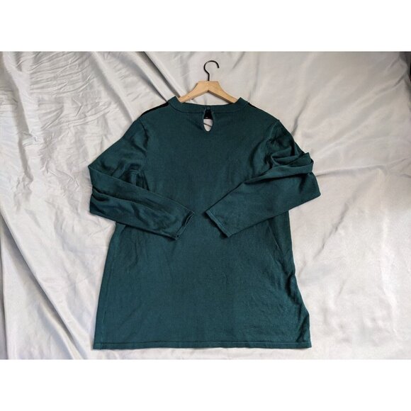 Torrid Sweater Emerald Green Lace Keyhole Pullover Rayon Blend Womens Size 3X - Picture 6 of 9